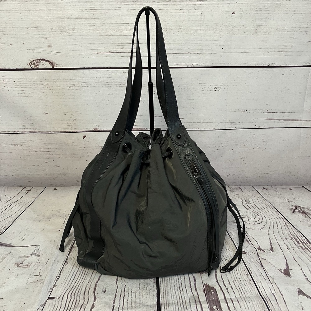 Rebecca Minkoff MAB Nylon Tote Bag Sporty Slouchy Drawstring Utilitarian